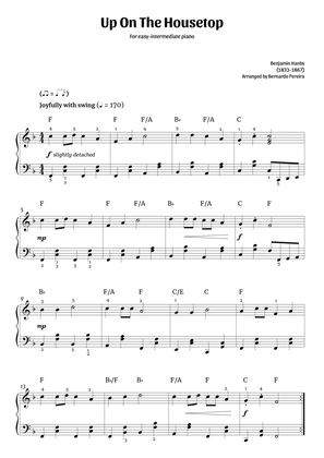 Book cover for Up On The Housetop (easy-intermediate piano – F major)