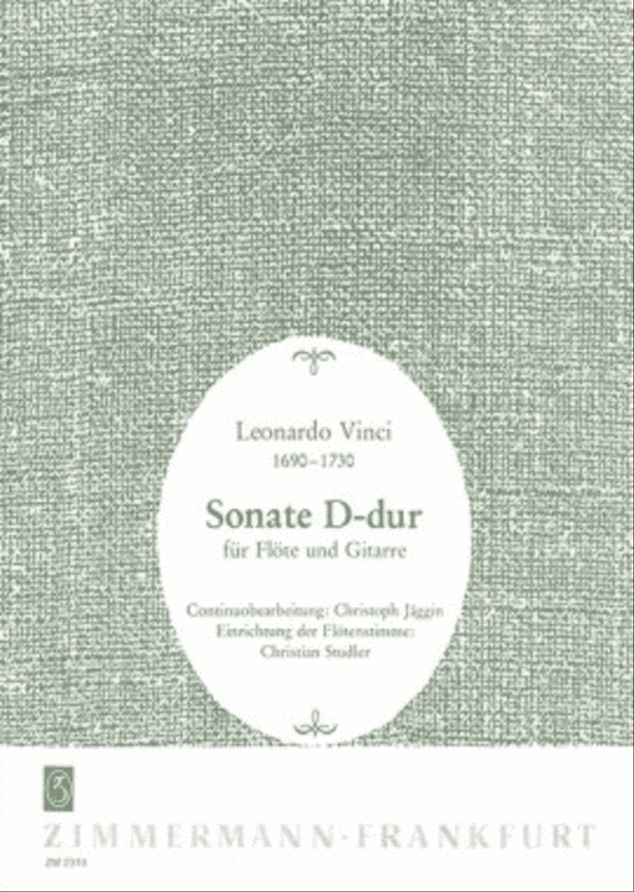 Sonata D major Sonata D major Flute scores gallery preview page 1