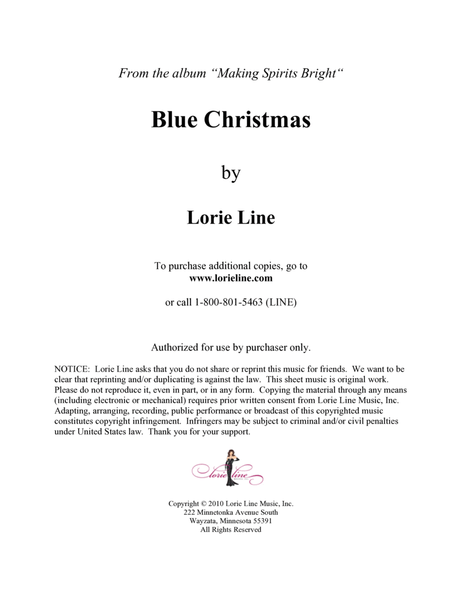 Blue Christmas Piano Solo scores gallery preview page 1