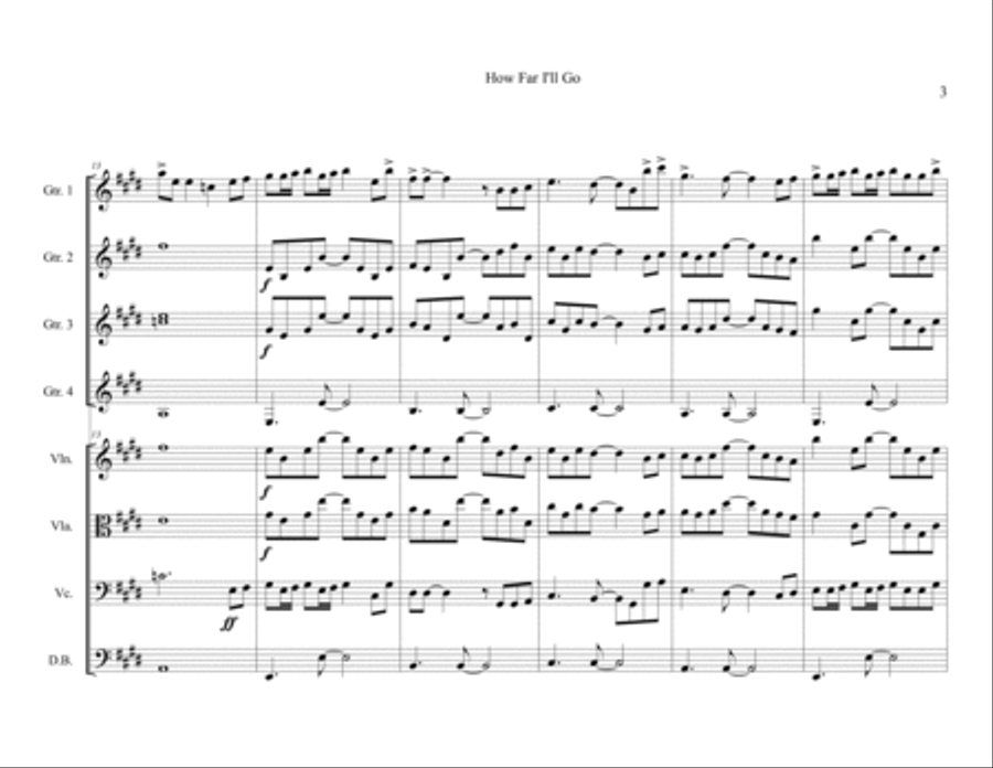 How Far I'll Go How Far I'll Go School and Community scores gallery preview page 5