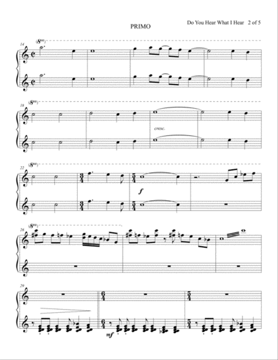 Do You Hear What I Hear Piano scores gallery preview page 5