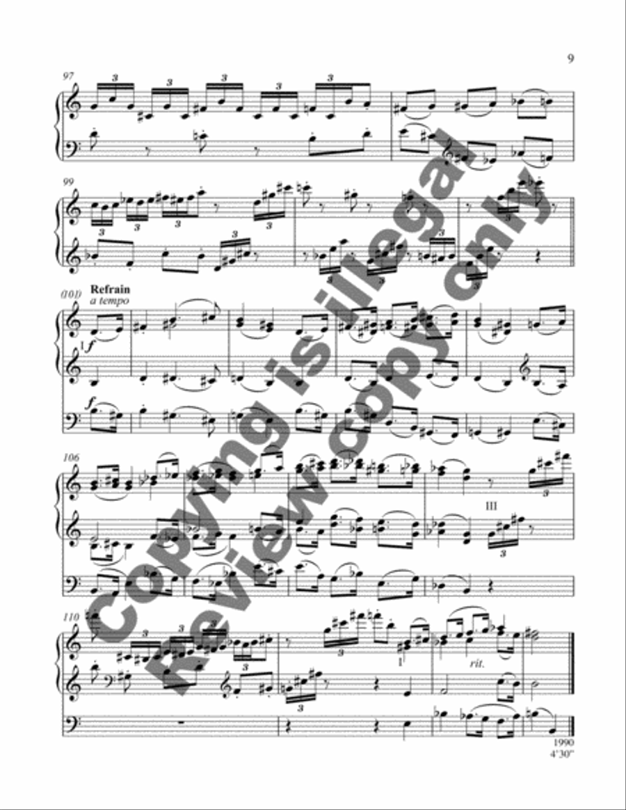 Three Pieces for Organ Three Pieces for Organ Organ Solo scores gallery preview page 4