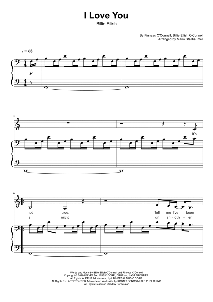 I Love You Voice scores gallery preview page 1