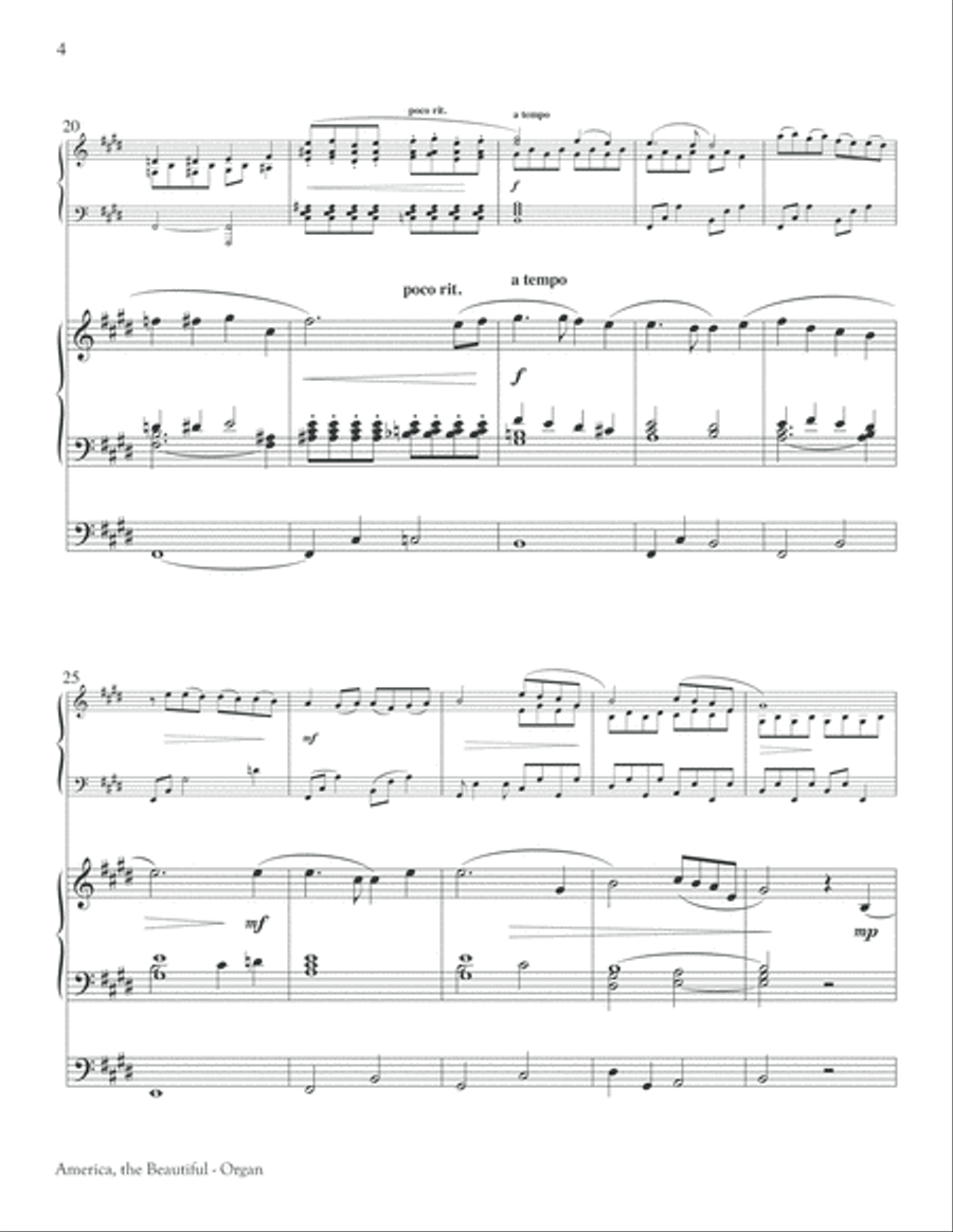America, the Beautiful America, the Beautiful Choir scores gallery preview page 4