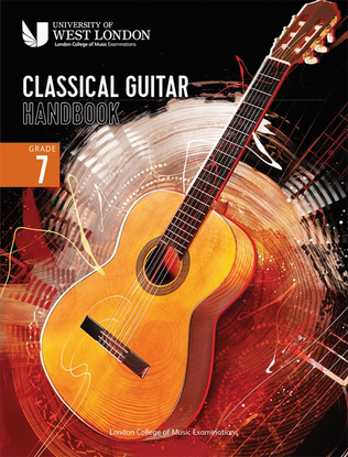 Book cover for LCM Classical Guitar Handbook 2022: Grade 7