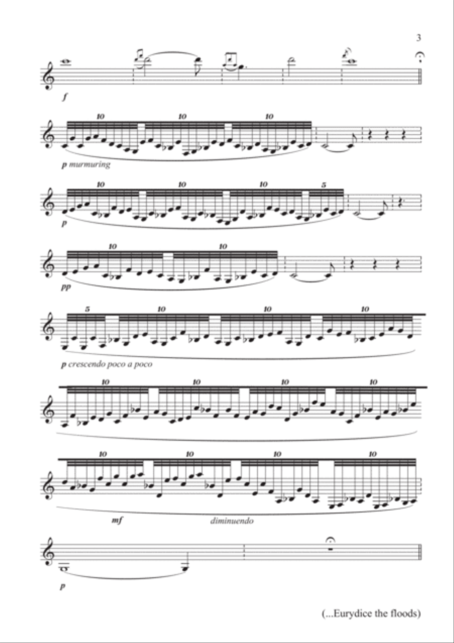 Eurydice Clarinet Solo scores gallery preview page 4