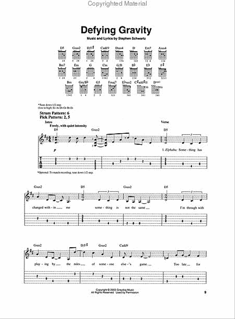 Wicked Wicked Guitar Tablature scores gallery preview page 3
