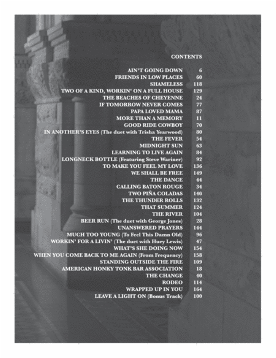 Garth Brooks -- The Ultimate Hits Piano, Vocal, Guitar scores gallery preview page 2