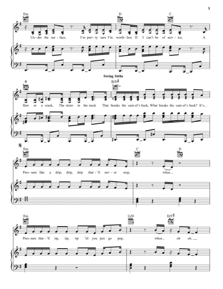 Surface Pressure (from Encanto) - Piano/Vocal/Guitar by Lin-Manuel Miranda Piano, Vocal, Guitar - Digital Sheet Music