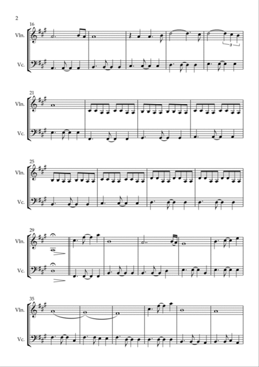 Now We Are Free String Duet scores gallery preview page 2