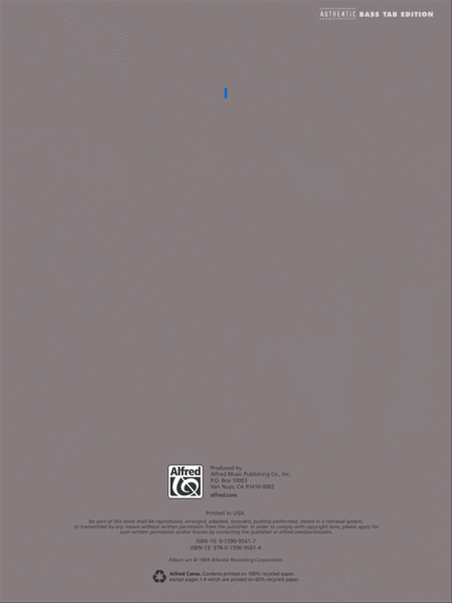 Led Zeppelin -- I Platinum Bass Guitar Bass Guitar Tablature scores gallery preview page 2