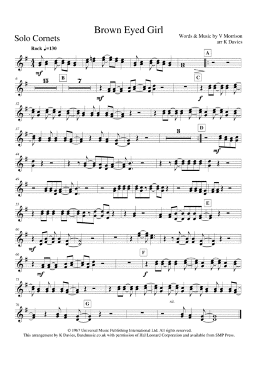 Brown Eyed Girl Small Ensemble scores gallery preview page 4