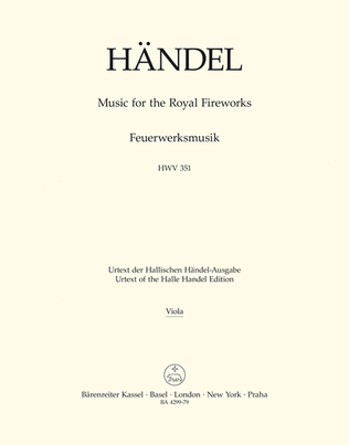 Book cover for Music for the Royal Fireworks HWV 351