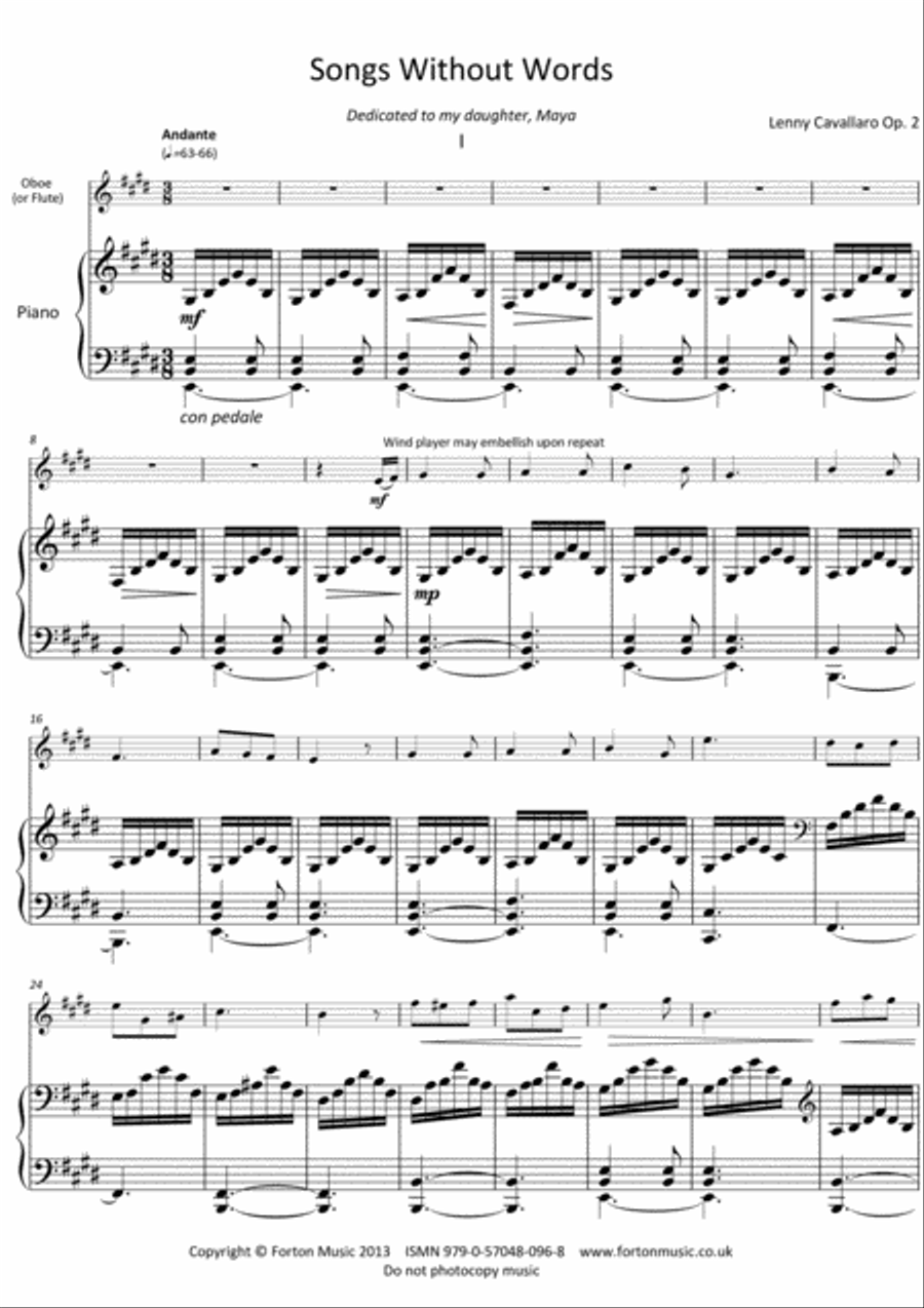 Songs Without Words Flute scores gallery preview page 2