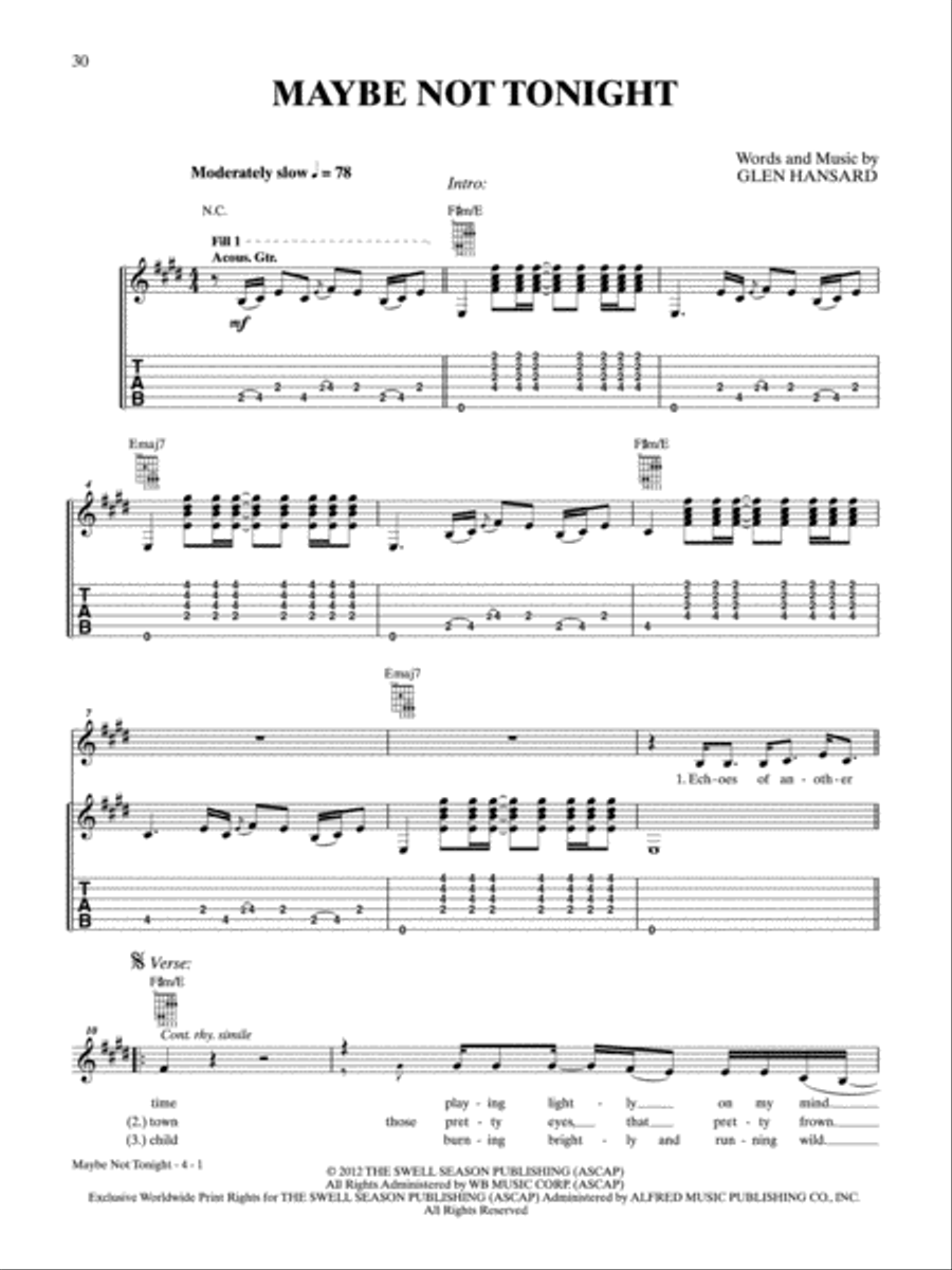 Maybe Not Tonight Maybe Not Tonight Electric Guitar scores gallery preview page 1