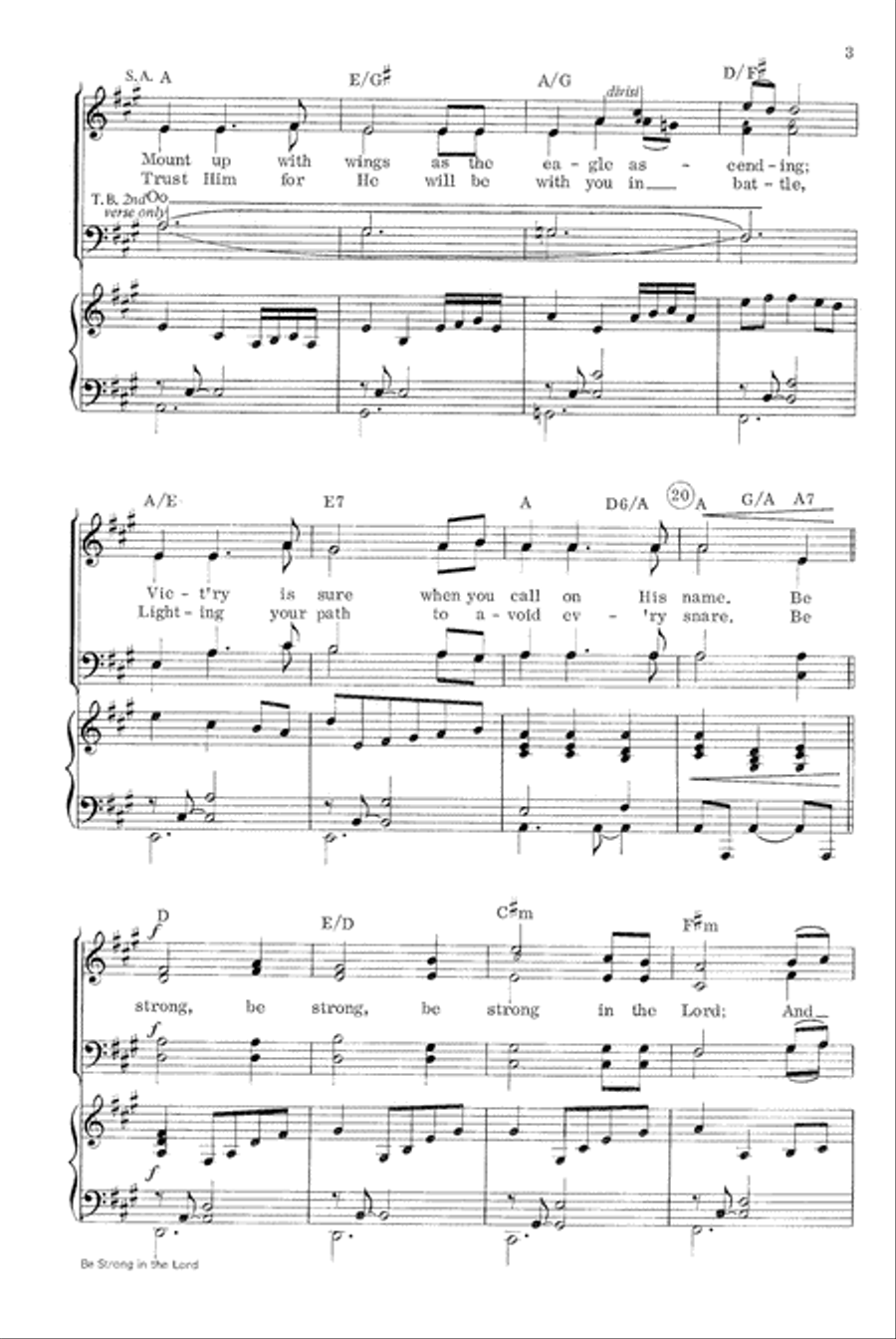 Be Strong in the Lord 4-Part scores gallery preview page 4