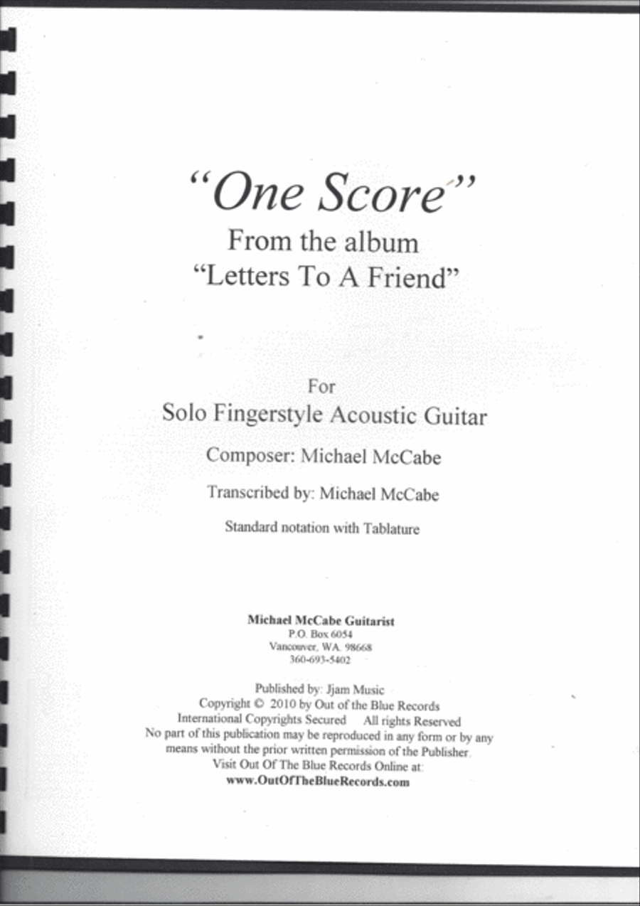 One Score Classical Guitar scores gallery preview page 1