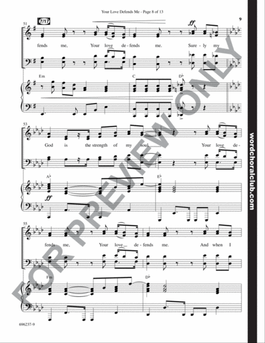 Your Love Defends Me - Anthem 4-Part scores gallery preview page 10