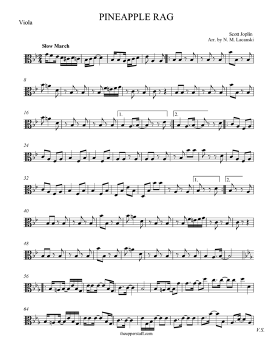 Pineapple Rag String Quartet scores gallery preview page 1