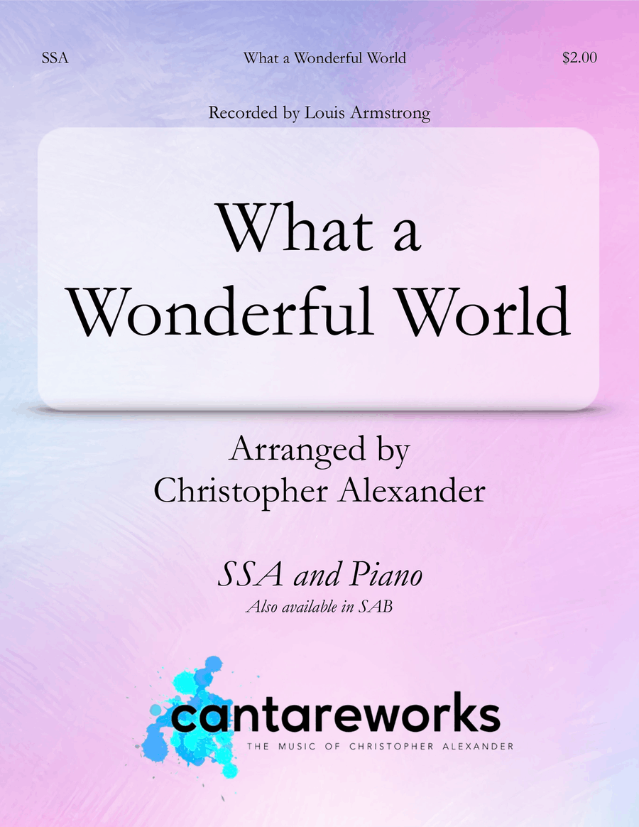What A Wonderful World SSA scores gallery preview page 1