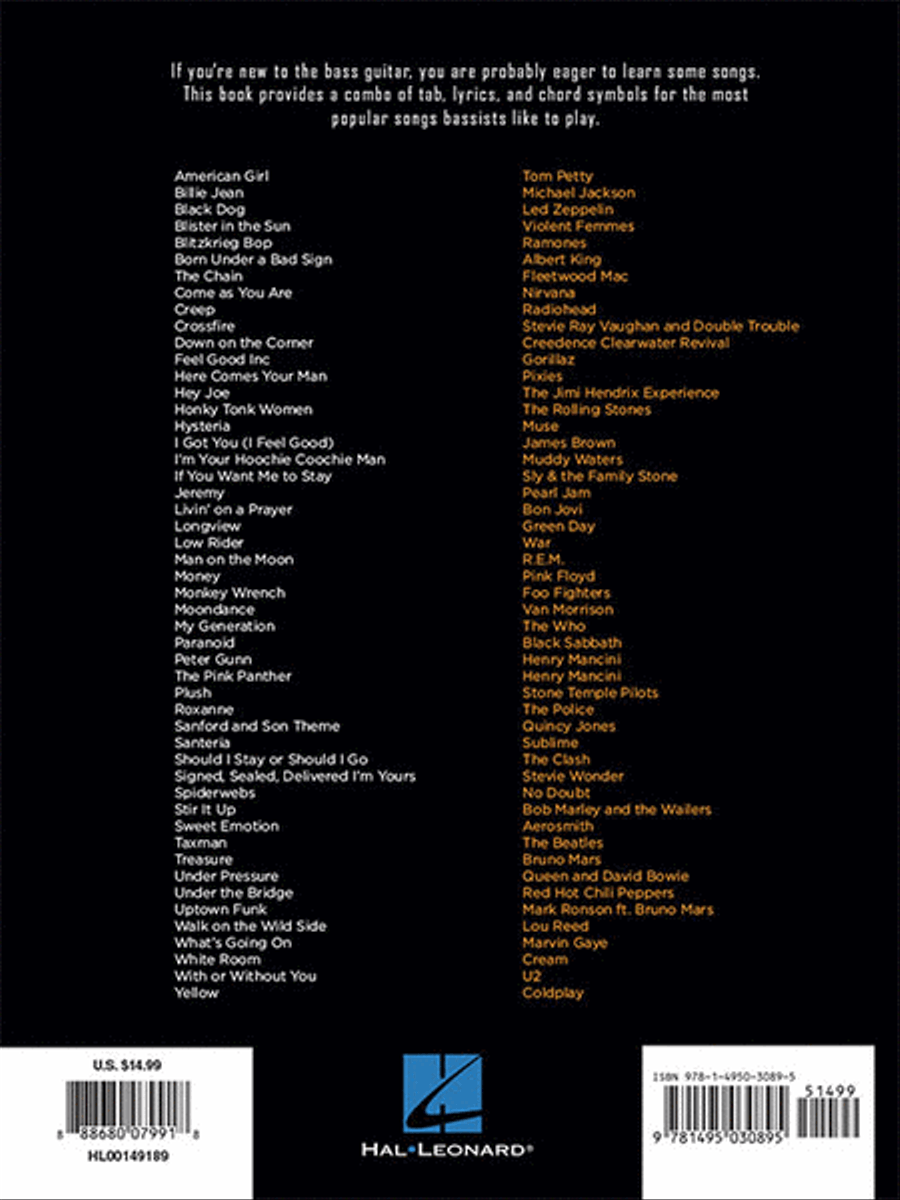 First 50 Songs You Should Play on Bass Electric Guitar scores gallery preview page 5