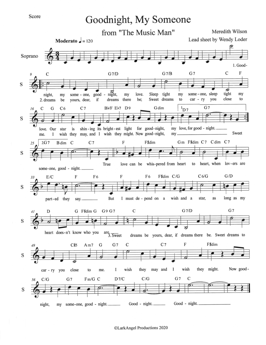 Goodnight, My Someone Piano Solo scores gallery preview page 1