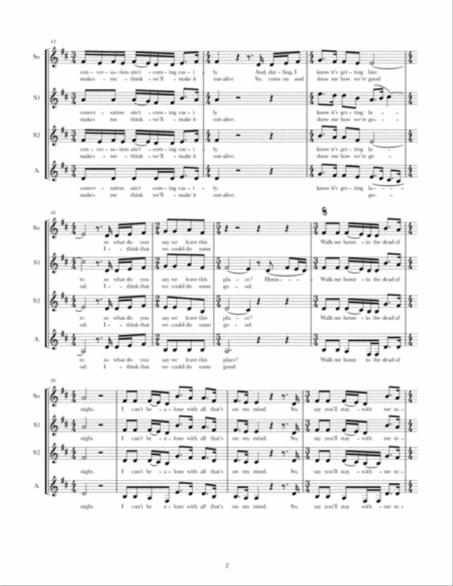 Walk Me Home SSA scores gallery preview page 2
