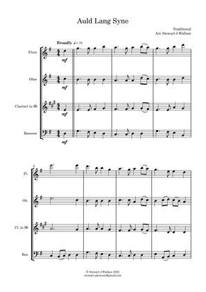 Auld Lang Syne - Woodwind Quartet Score and Parts