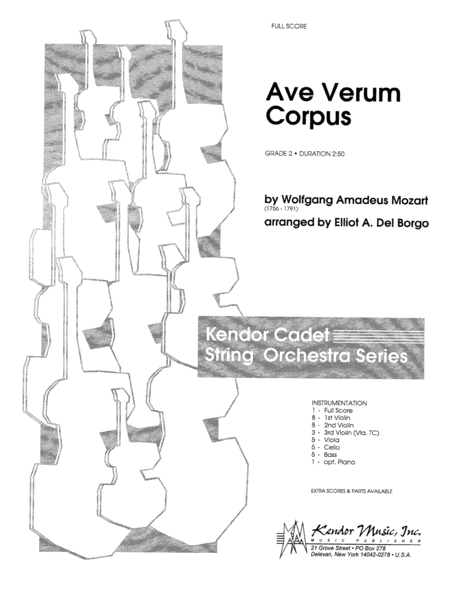 Ave Verum Corpus - Full Score