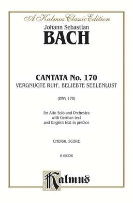 Book cover for Cantata No. 170 -- Vergnugte Ruh', beliebte Seelenlust