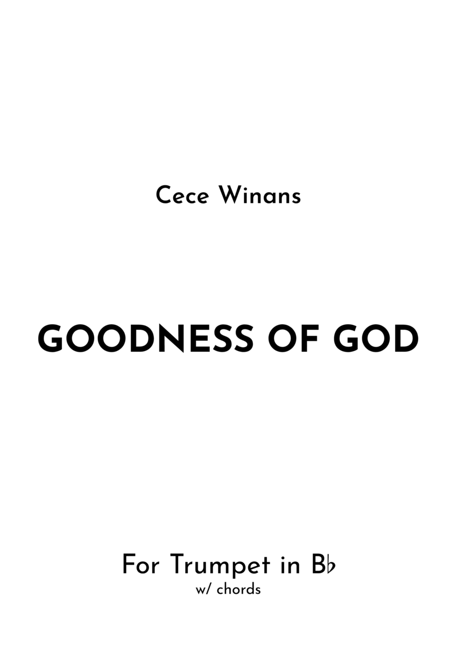 Goodness Of God B-Flat Trumpet scores gallery preview page 1