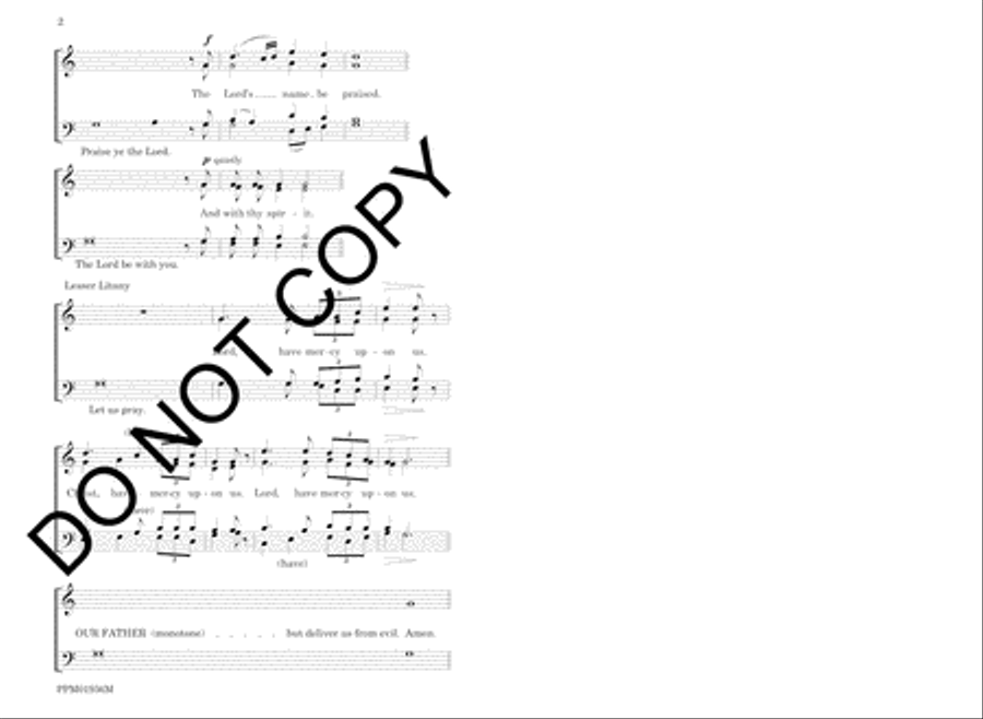 Preces and Responses 4-Part scores gallery preview page 5