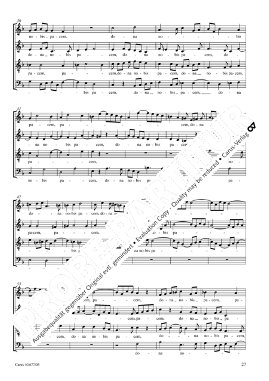 Mass in F major 4-Part scores gallery preview page 28