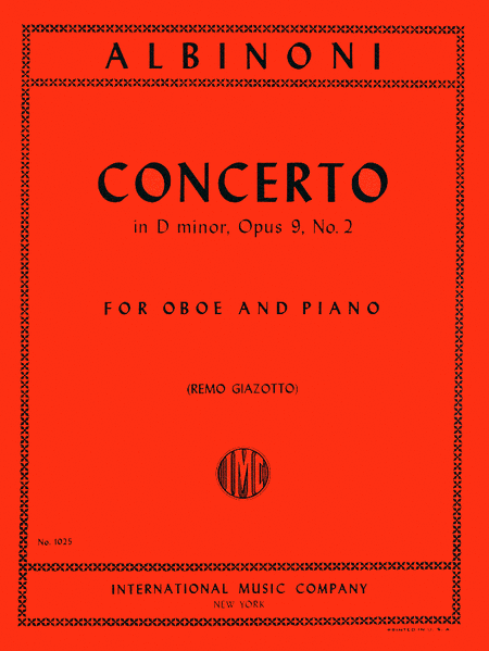 Concerto in D minor, Op. 9 No. 2 (GIAZOTTO)