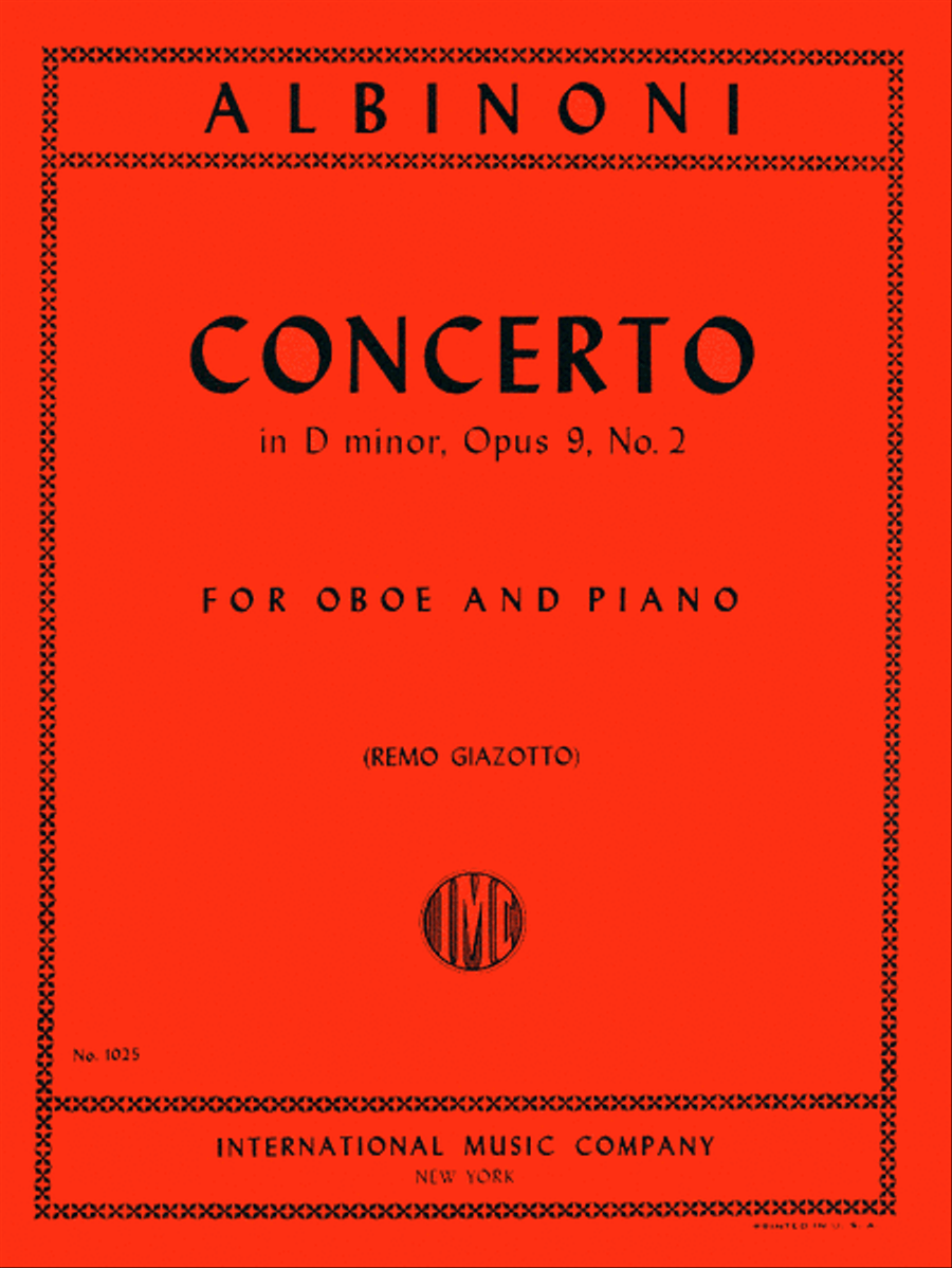 Concerto in D minor, Op. 9 No. 2 Piano Accompaniment scores gallery preview page 1