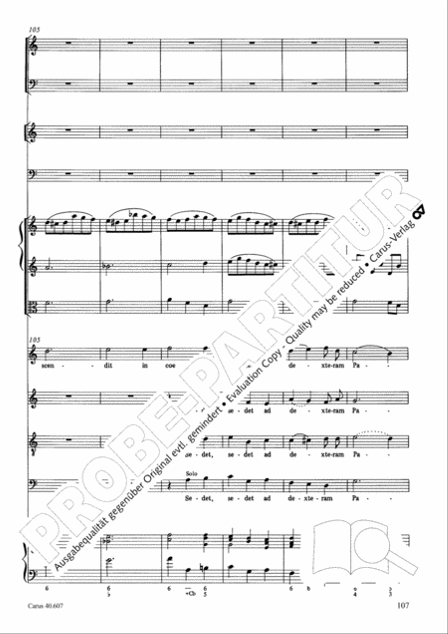 Mass in time of war (Missa in tempore belli) 4-Part scores gallery preview page 117