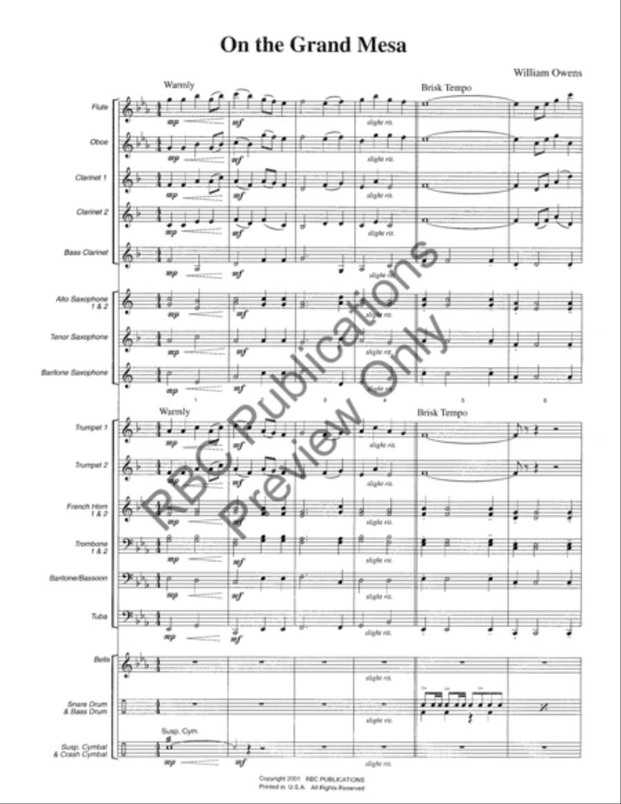 On The Grand Mesa Concert Band scores gallery preview page 4