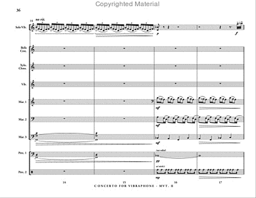 Concerto for Vibraphone & Percussion Ensemble Percussion Ensemble scores gallery preview page 18