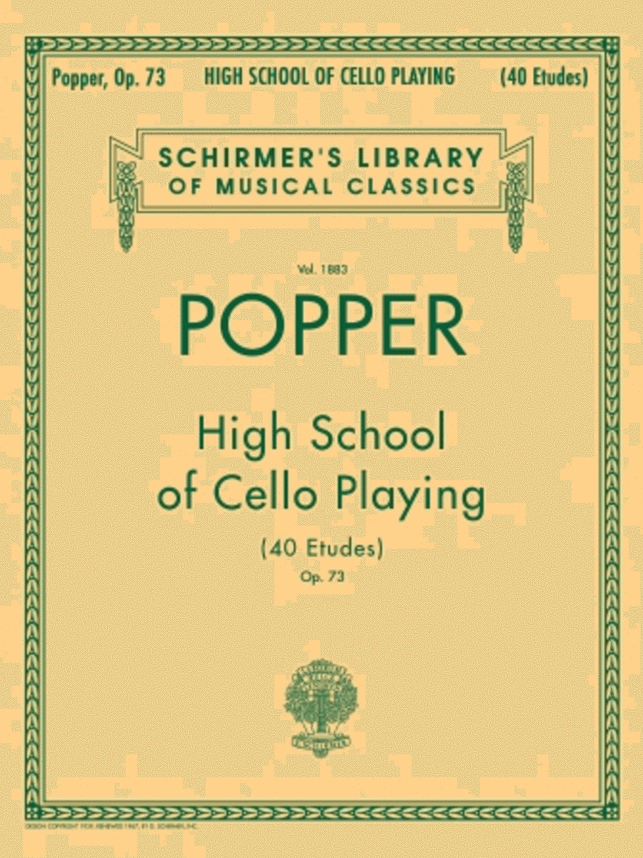 David Popper: High School of Cello Playing, Op. 73 Cello scores gallery preview page 1