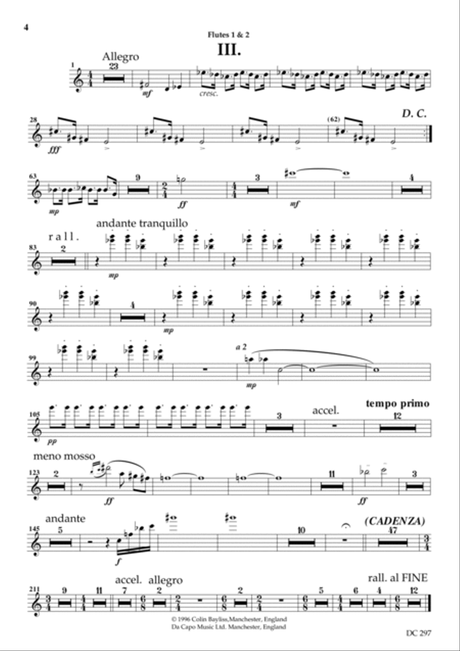 Conversation Concerto No.3 - for flute and orchestra [parts for woodwind and brass] Large Ensemble scores gallery preview page 4