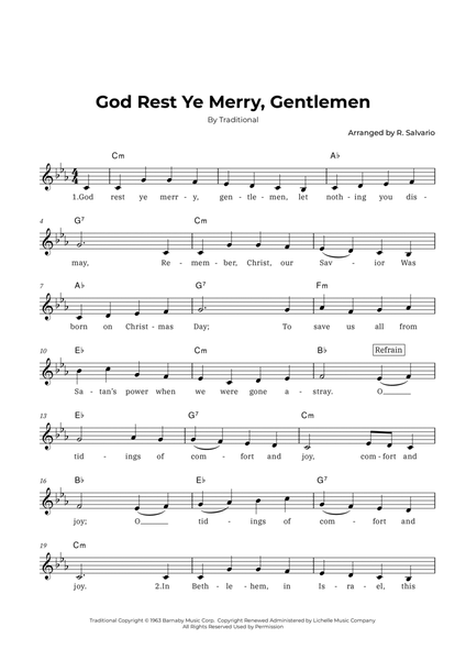 God Rest Ye Merry, Gentlemen (Key of C minor) image number null