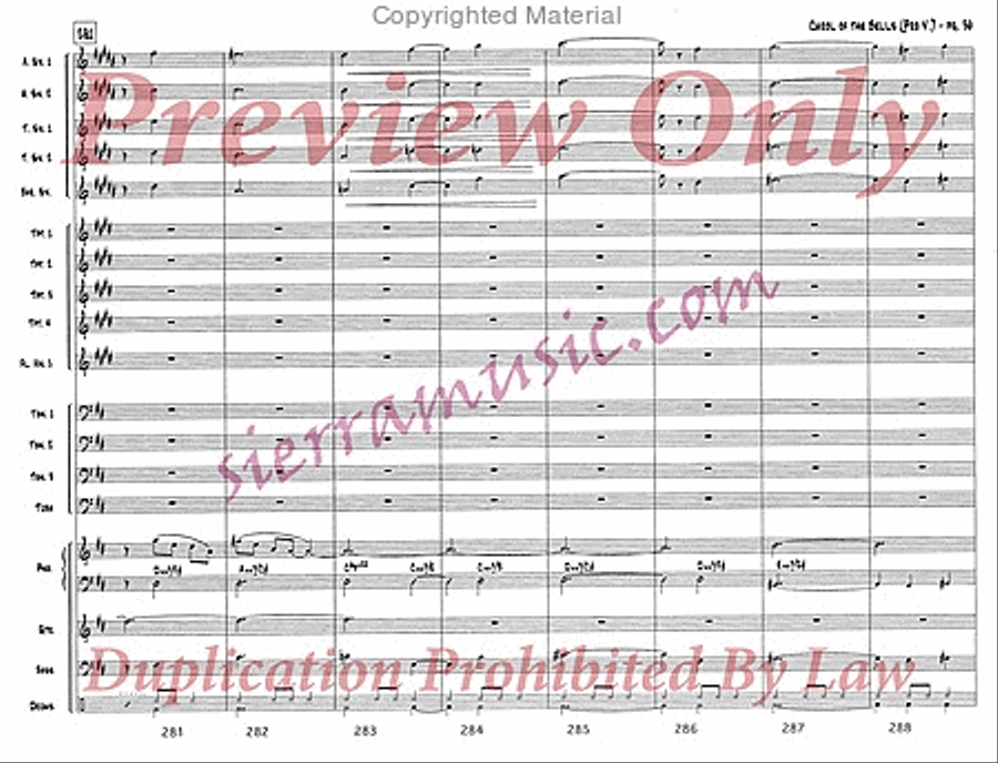 Carol of the Bells (pro) Jazz Ensemble scores gallery preview page 37
