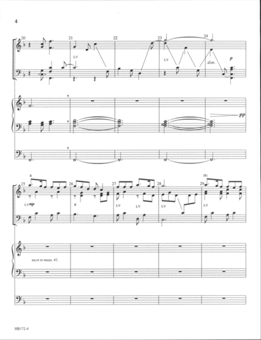 Softly and Tenderly Jesus Is Calling - full score Handbell Choir scores gallery preview page 4