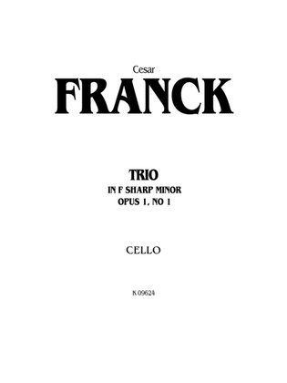 Book cover for Franck: Trio in F sharp Minor, Op. 1, No. 1