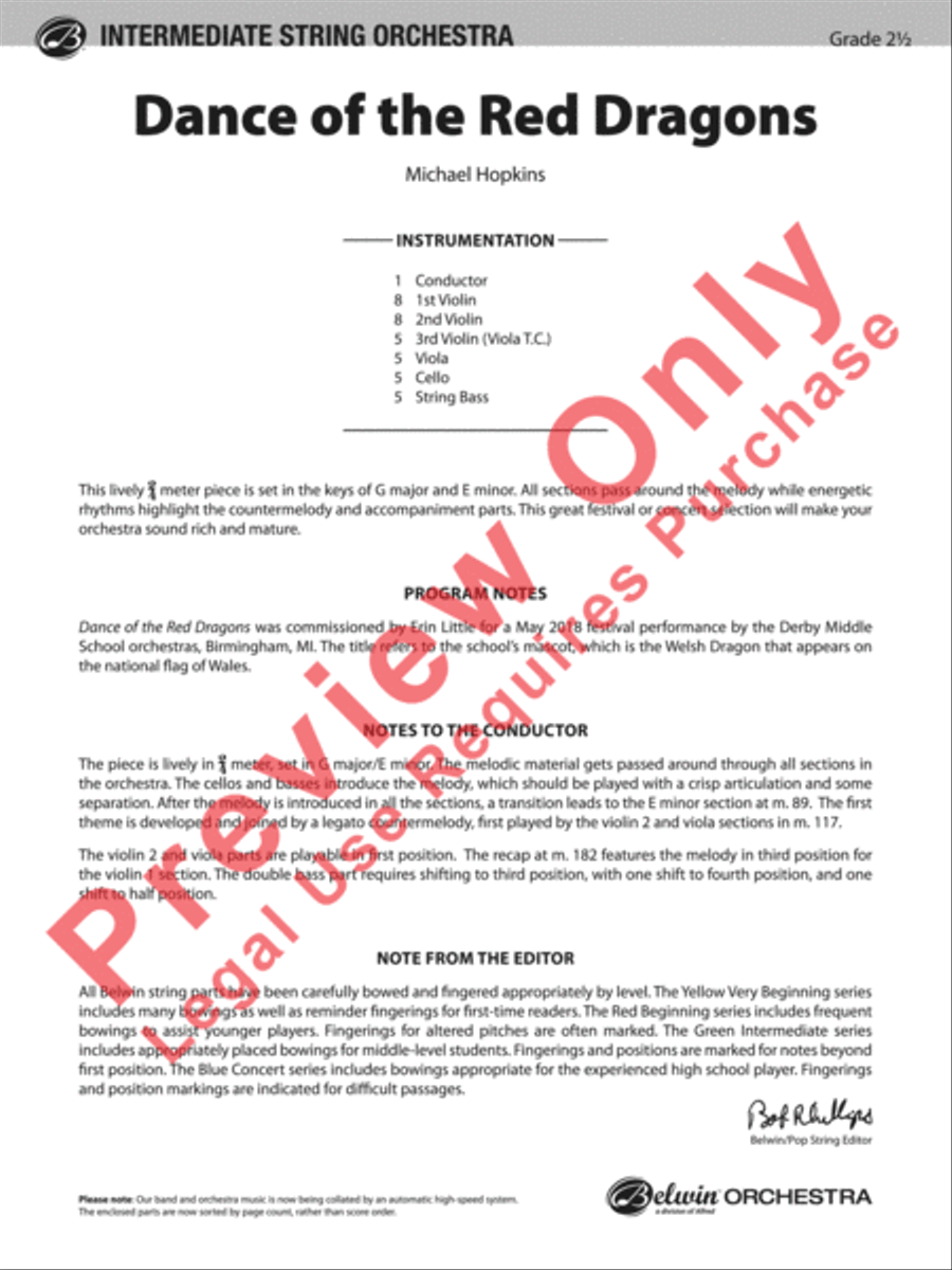 Dance of the Red Dragons String Orchestra scores gallery preview page 2