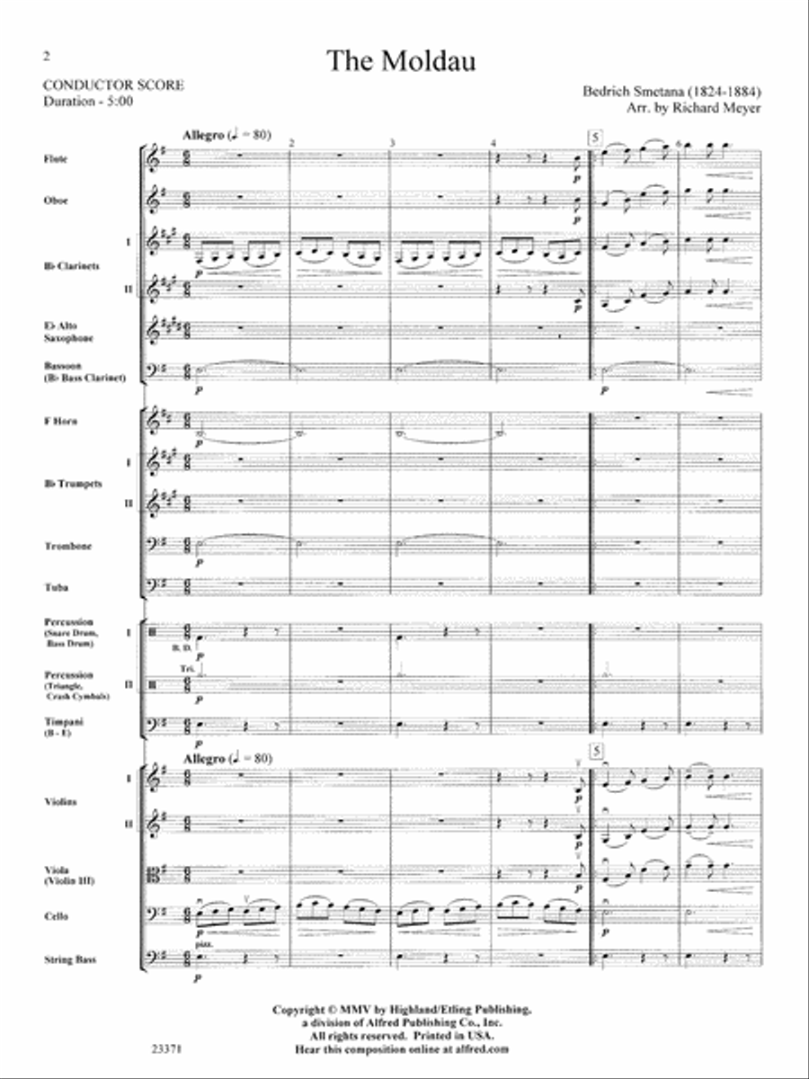 The Moldau: Score Full Orchestra scores gallery preview page 2