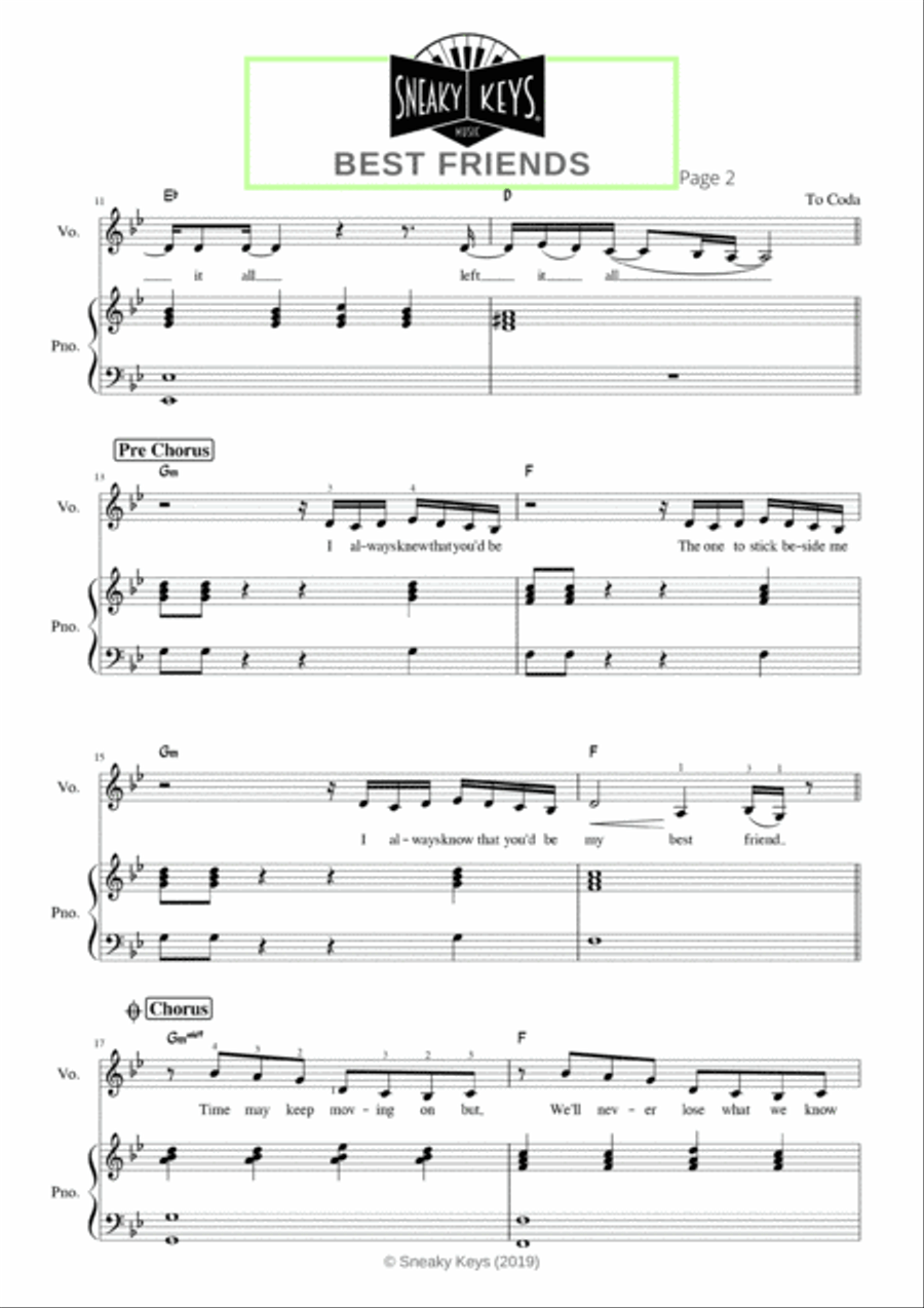 Best Friends Unison Choir scores gallery preview page 2