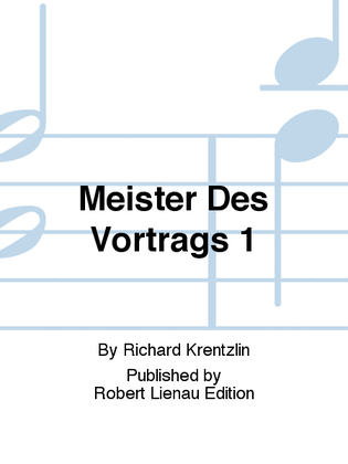 Book cover for Meister Des Vortrags 1