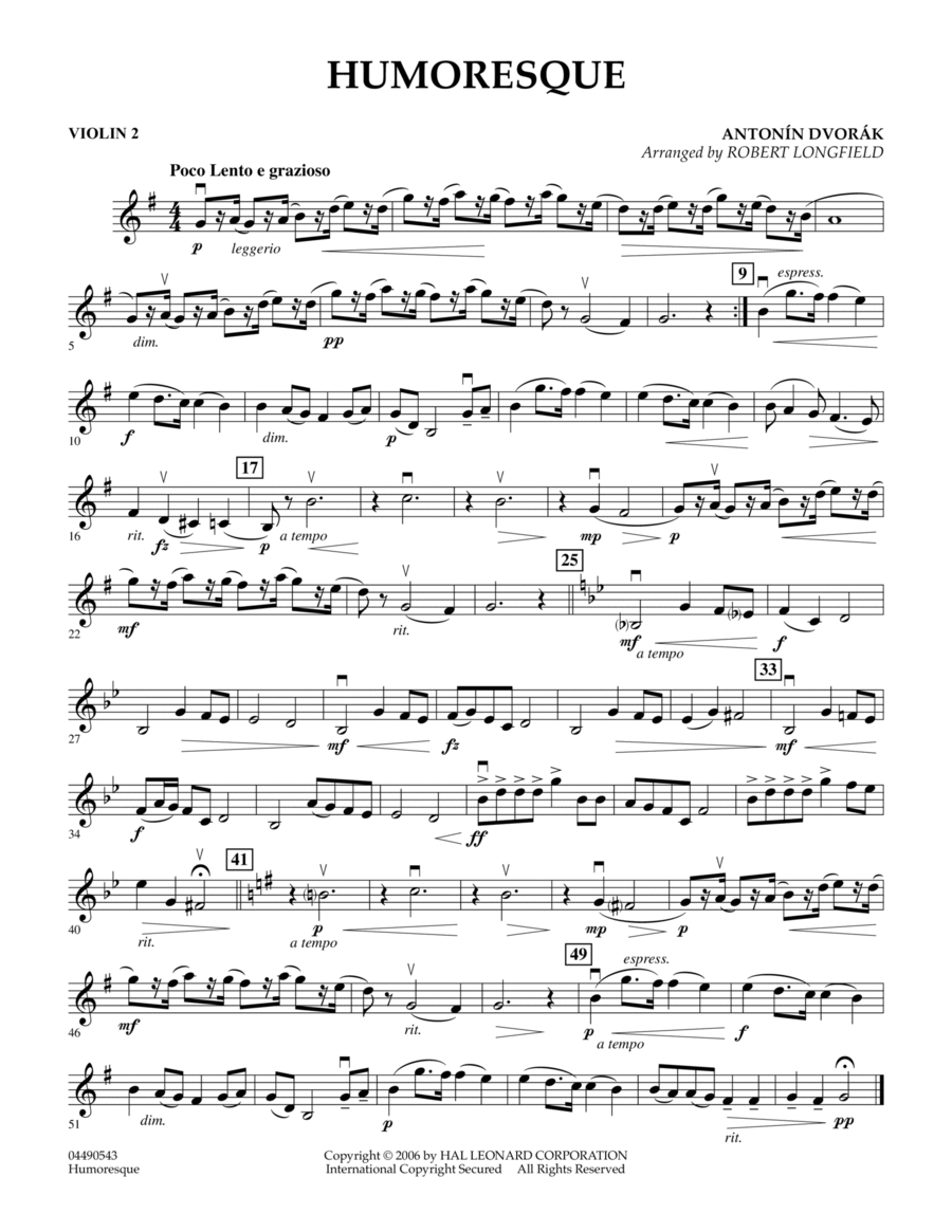 Humoresque - Violin 2