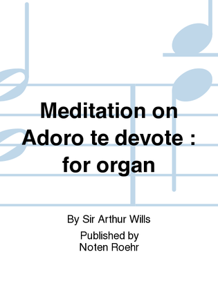 Book cover for Meditation on Adoro te devote